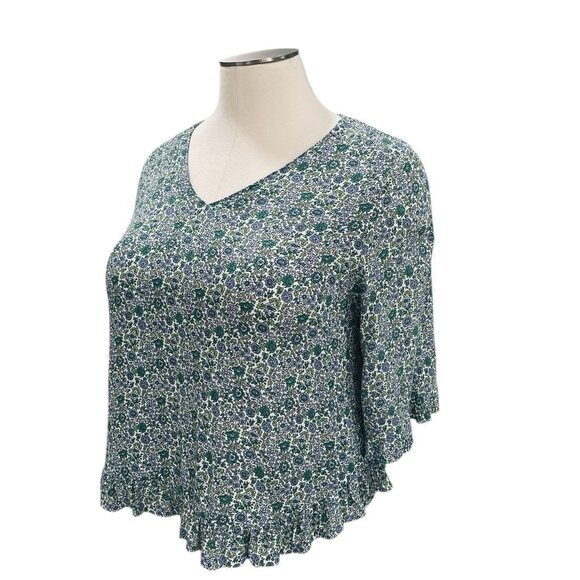 Cynthia Rowley Floral Blouse Bundle Ruffle Hem Boho Cottagecore Plus 1X - Picture 10 of 11